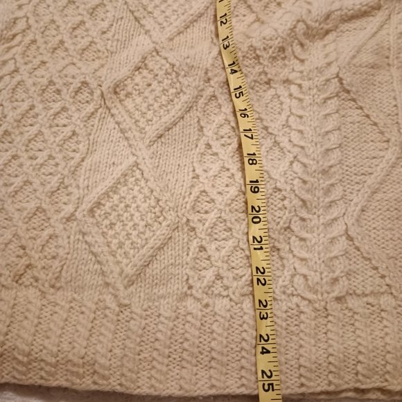 Handmade in Ireland Wool Cream Sweater - Picture 3 of 6